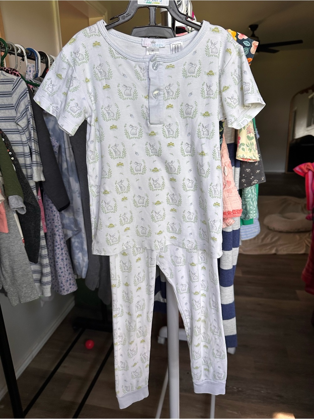 Baby Loren Bunny Print Kids Pajama Set